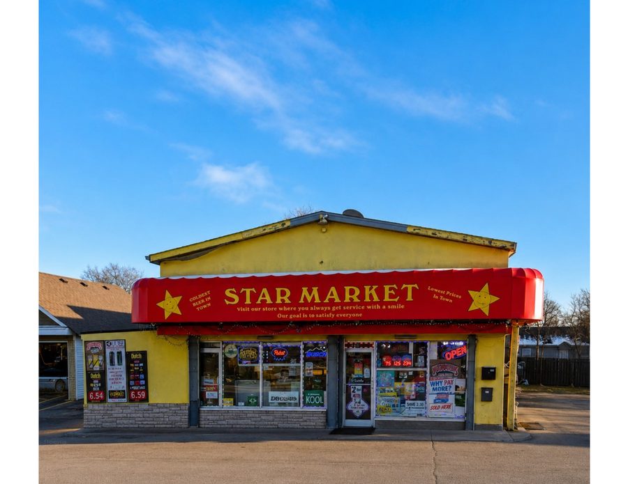 5 Star Market storefront with its red and gold sign on East Old Hickory Boulevard